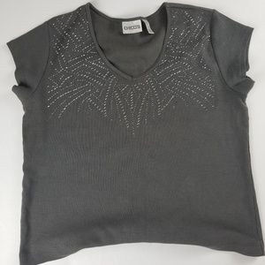 CHICO’S blouse for women black size 1